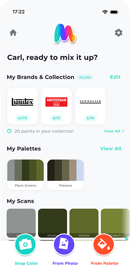 Mixura color capture screen